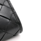 Nappa Intrecciato Long Andiamo Top Handle Clutch Black