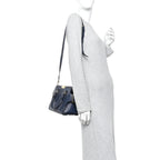 Signature Grain Small Clifton Bag Navy Blue