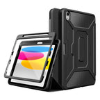 SAHARA - Raider Series Heavy Duty Folio Case for Apple iPad 10.9'' (10th Gen) and iPad 11'' (A16) - Black