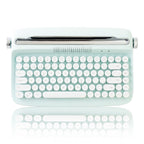 ACTTO B303 Wireless Keyboard, Retro Bluetooth Aesthetic Typewriter Style Keyboard with Integrated Stand for Multi-Device