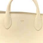 Pebbled Calfskin Medium Amelia Tote Ivory