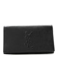 Calfskin Monogram Large Belle De Jour Clutch Black