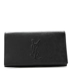 Calfskin Monogram Large Belle De Jour Clutch Black