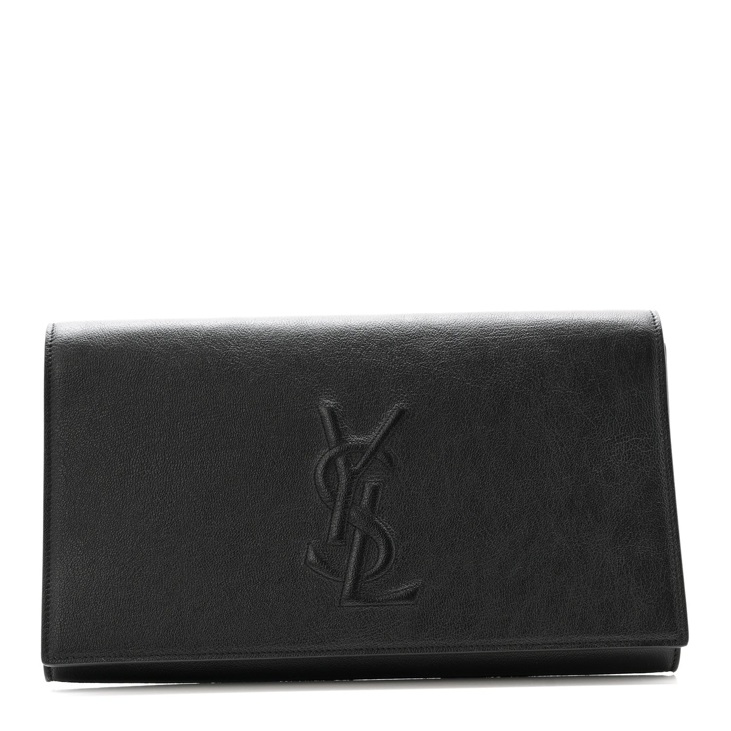 Calfskin Monogram Large Belle De Jour Clutch Black