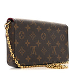 Monogram Pochette Felicie Chain Wallet Fuchsia