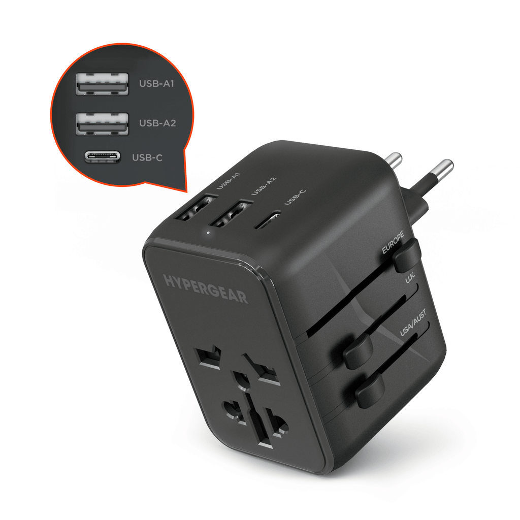 WorldCharge Universal Travel Adapter with USB-C