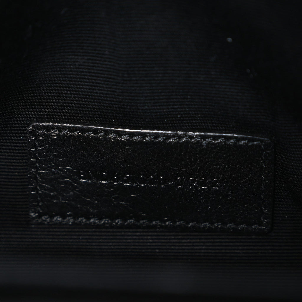Grain De Poudre Textured Mixed Matelasse Triquilt Monogram Clutch Black