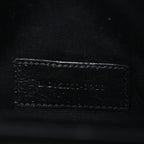 Grain De Poudre Textured Mixed Matelasse Triquilt Monogram Clutch Black