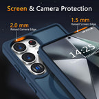 Entronix Bundle Compatible with Galaxy S24 Ultra - [Magnetic] Translucent Matte Case & 1 Clear Screen Protector