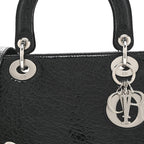 Ceramic Effect Deerskin Jeweled Swan Lady Dior Black