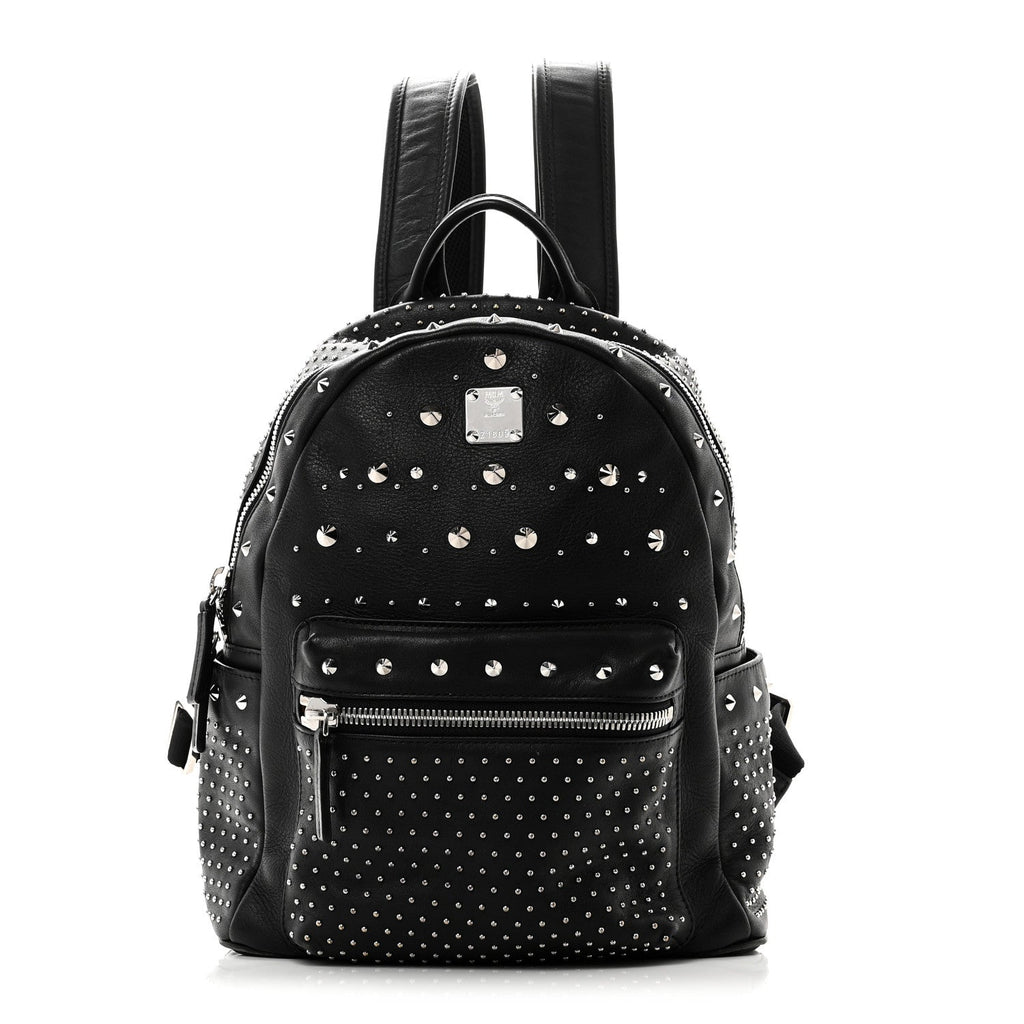 Calfskin Studded Small Stark Backpack Black