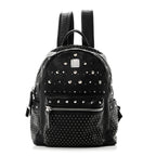 Calfskin Studded Small Stark Backpack Black