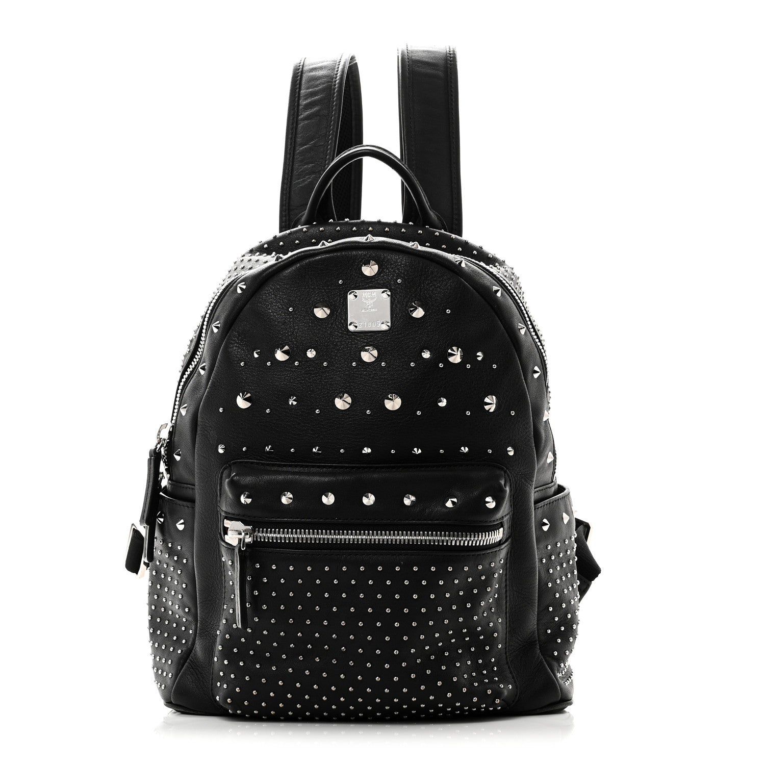 Calfskin Studded Small Stark Backpack Black