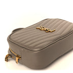 Calfskin Matelasse Monogram Mini Lou Camera Bag Greyish Brown