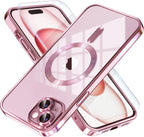 Entronix Bundle Compatible with iPhone 14 Plus - [Magnetic] Luxury Glossy Case & 1 Clear Screen Protector