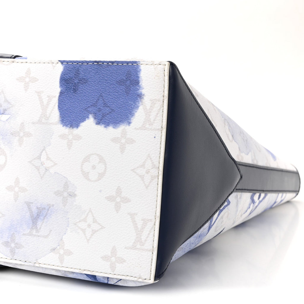 Monogram Watercolor New Tote GM Blue