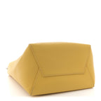 Soft Grained Calfskin Small Sangle Bucket Bag Ocre