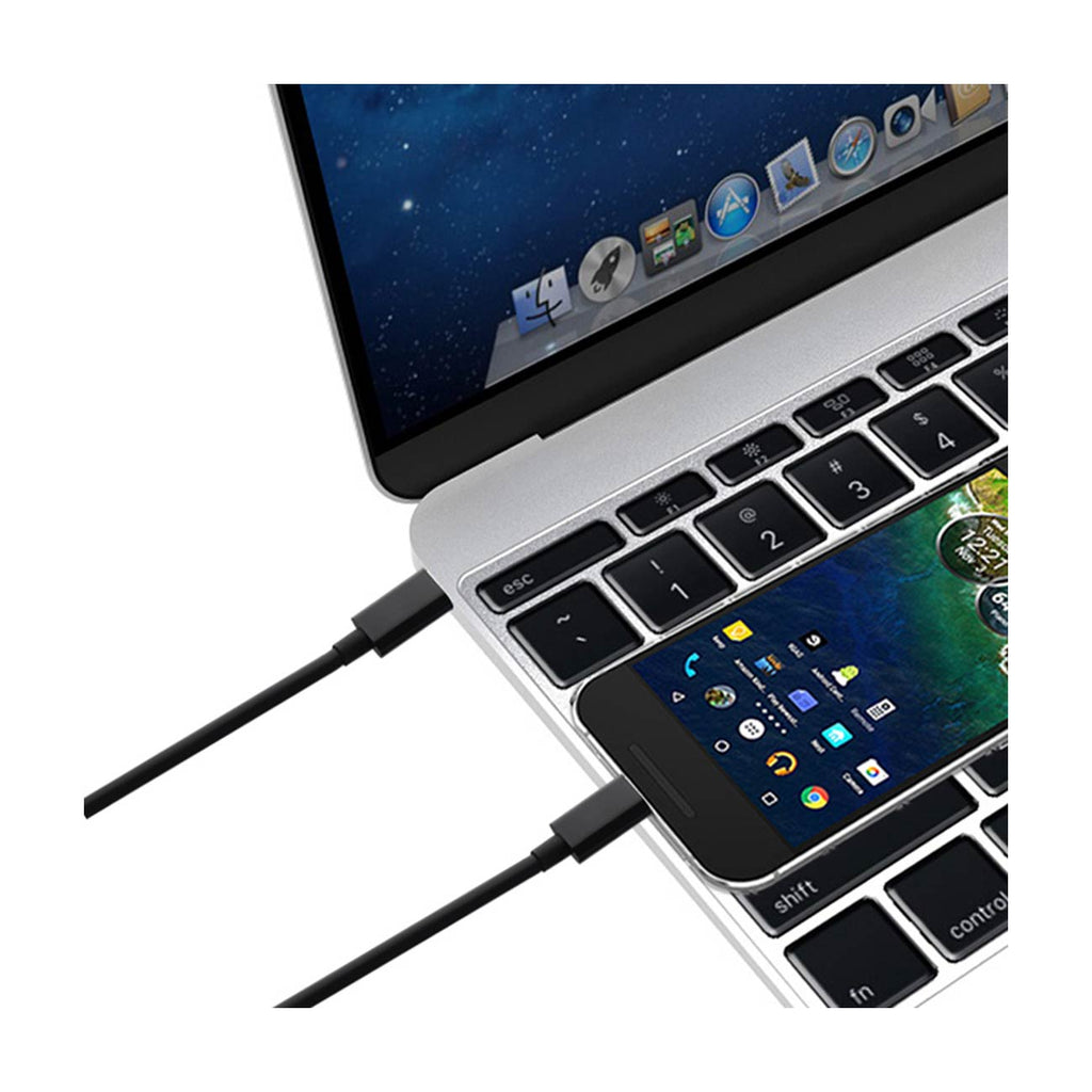 Usb C To Type C Charge & Sync Data Cable 3.3 Ft In Black