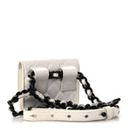 Caviar Quilted My Everything Belt Flap Card Holder White