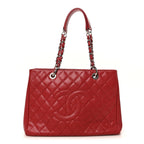 Caviar Quilted Grand Shopping Tote GST Red