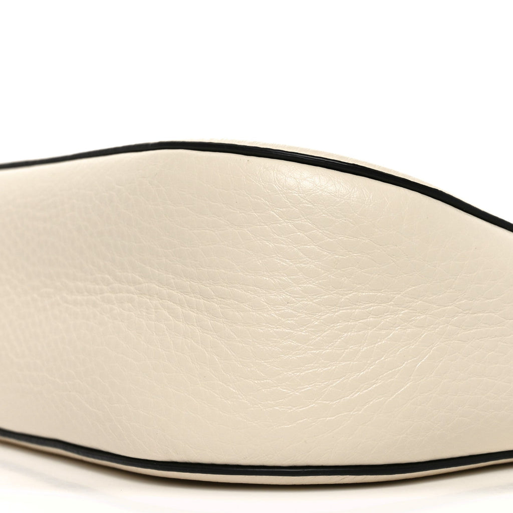 Soft Grainy Calfskin Alltime Shoulder Bag White
