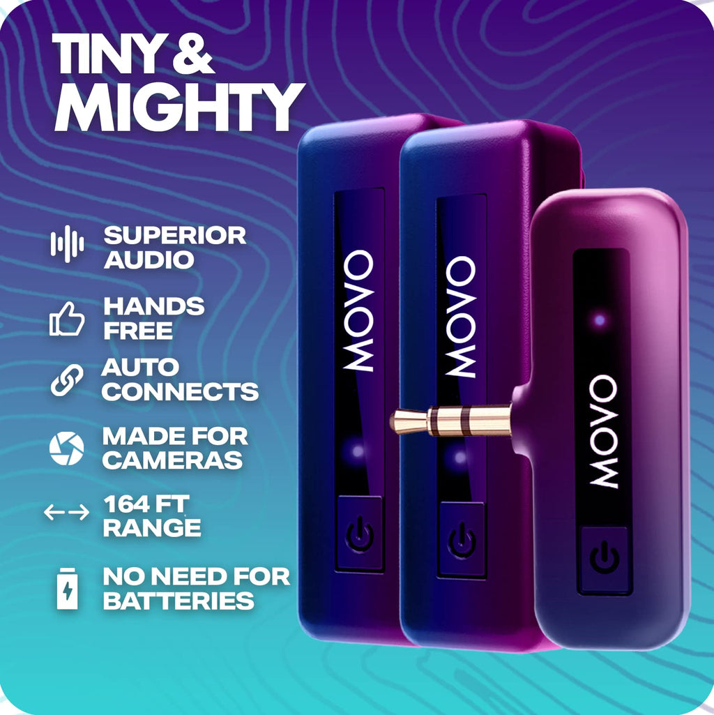 Movo Wireless Mini Duo Dual Wireless Lav Mics