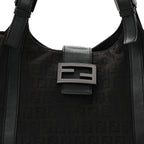 Zucchino Vitello Shoulder Bag Black Moro