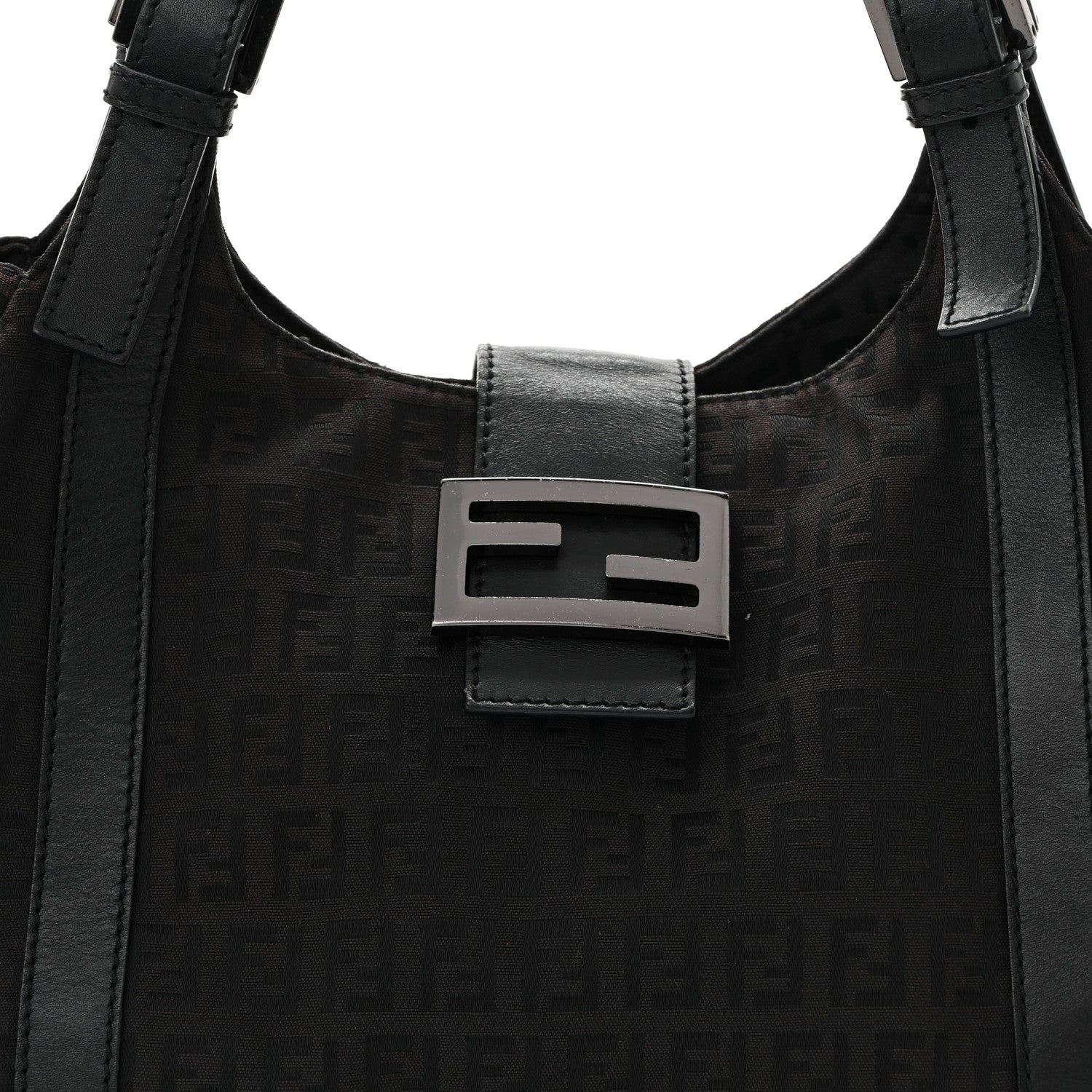 Zucchino Vitello Shoulder Bag Black Moro