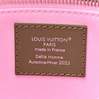 Calfskin Mini Shopper Tote Khaki Green Pink