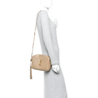 Calfskin Matelasse Monogram Lou Camera Bag Dark Beige