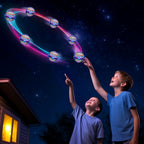 Flying Orb Ball (Blue) with Dazzling Lights, Magic Hover Spinner, Cool Boomerang Drone, Floating Cosmic Globe, Kids Toys Gifts for 6 7 8 9 10 Year Old Boys Girls
