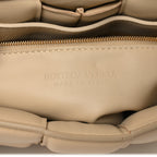 Nappa Maxi Intreccio Padded Cassette Crossbody Bag Porridge