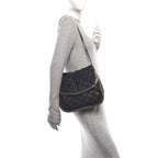 Shaggy Deer Quilted Falabella Shoulder Bag Black