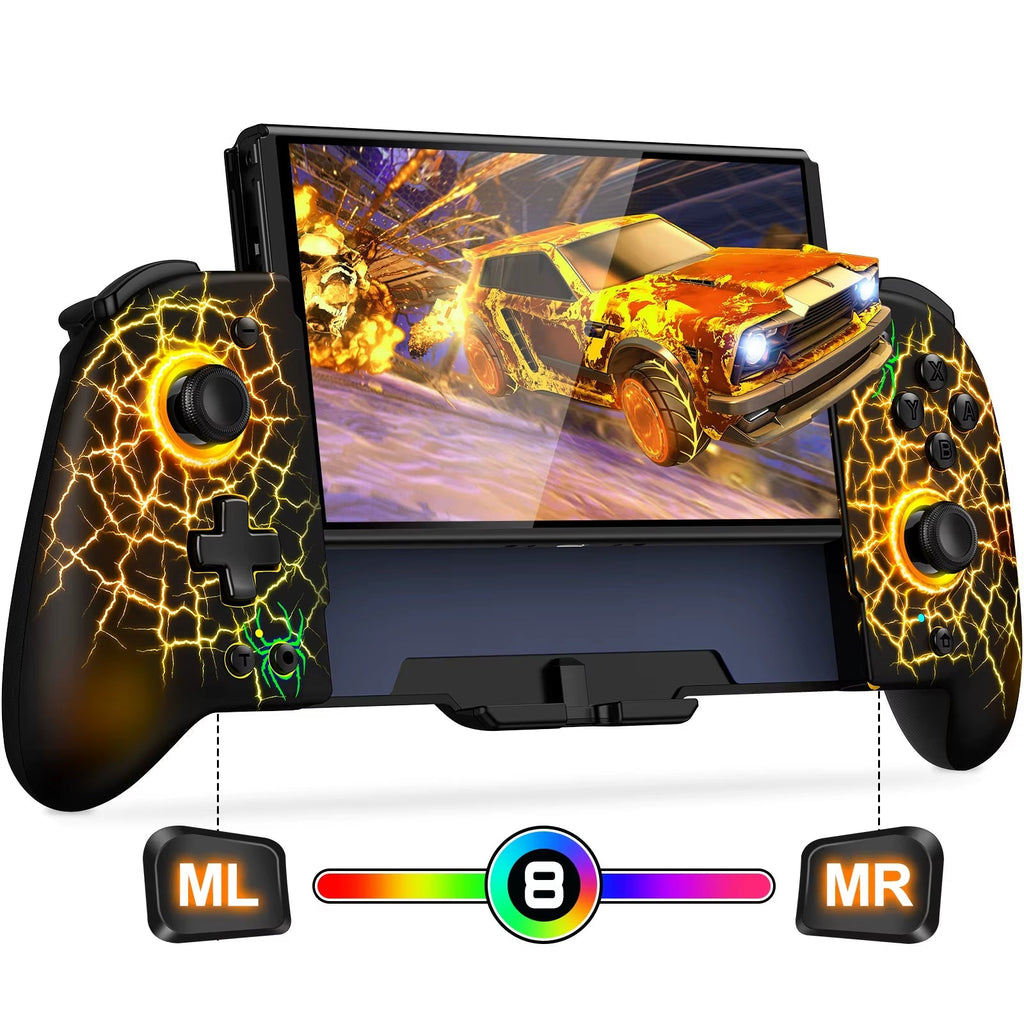 Switch Controller for Nintendo Switch and Switch OLED with Built-In 6-Axis Gyro and Ergonomic Handheld Grip