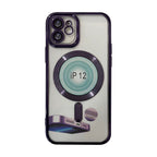 Magnetic Wireless Charging Tpu Bumper Case For Iphone 14 Plus In Purple