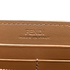 Fabric Jacquard FF 1974 Continental Wallet On Chain Tobacco Moro