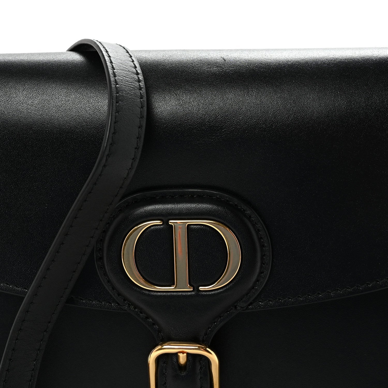 Box Calfskin Medium Bobby Frame Flap Black