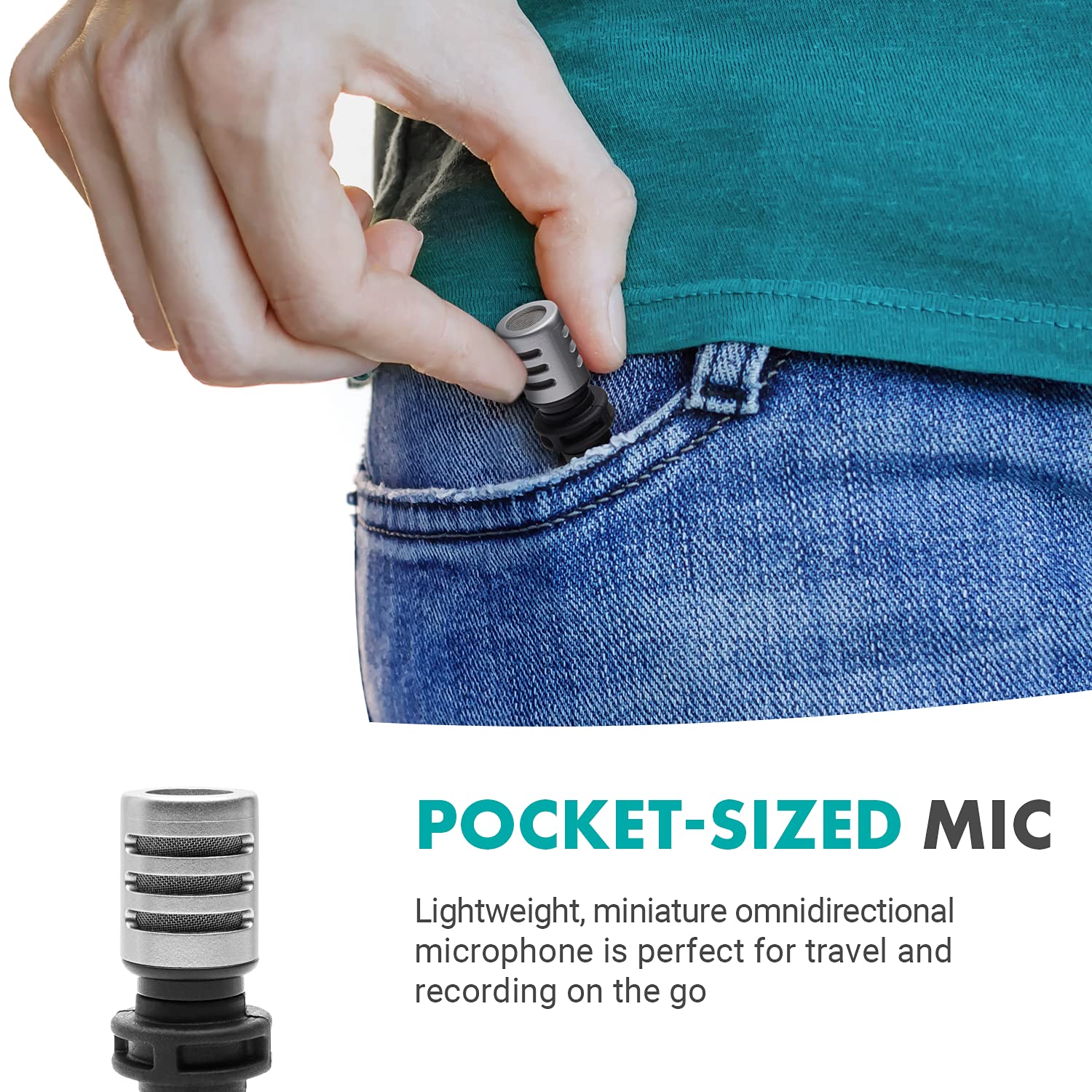 Movo MA5U Pocket Audio Microphone - USB Compatible