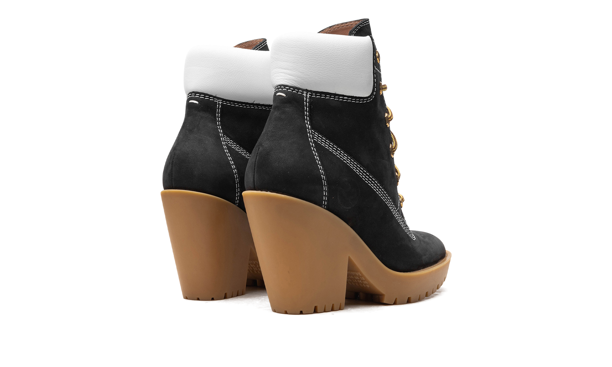 Geschnürte Stiefeletten aus Wildleder "Braun/Gum"