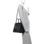 Calfskin Small Sac De Jour Black