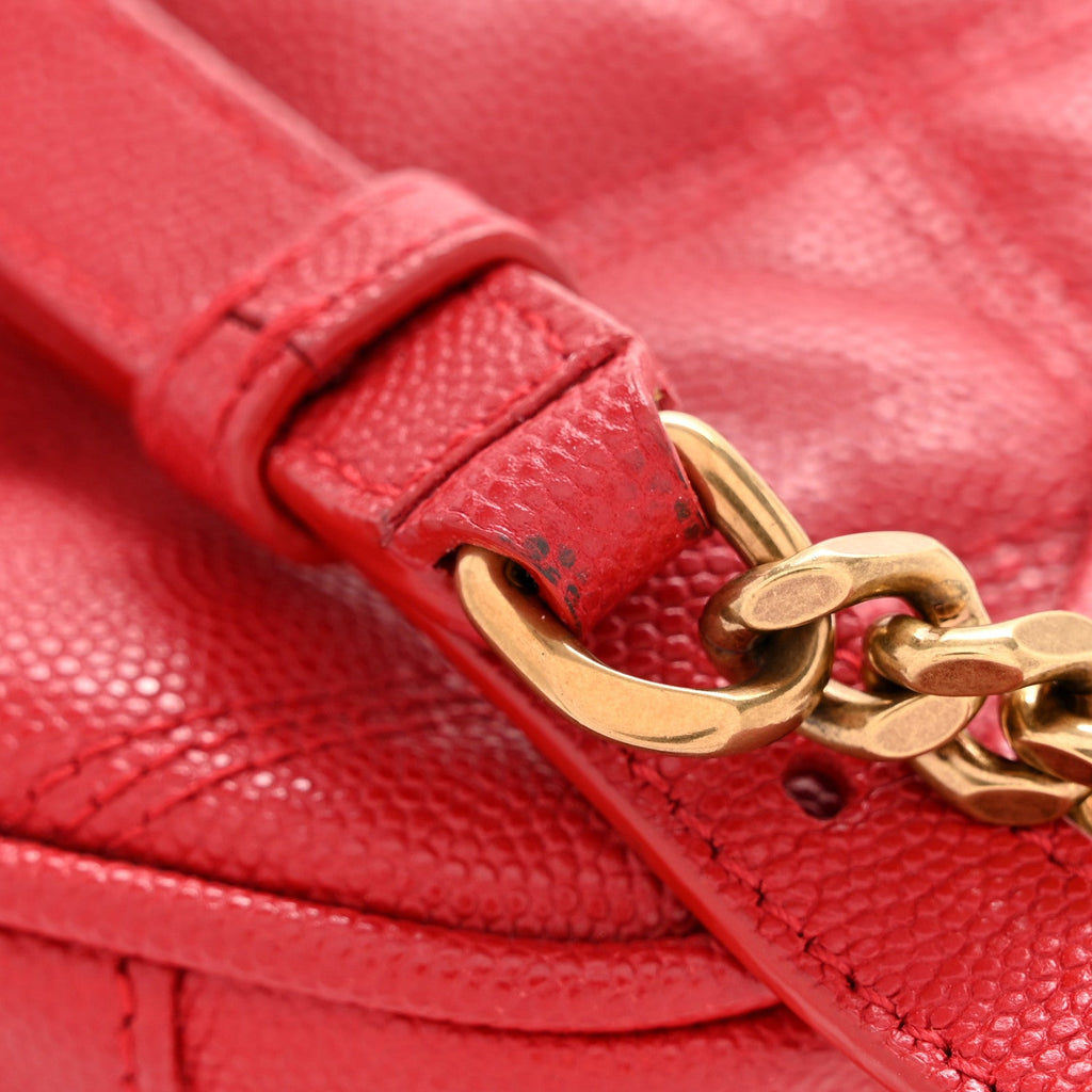 Grain de Poudre Quilted 80's Vanity Bag Rouge Eros