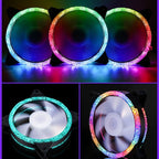 Computer Case Fan LED Case Fan 12CM/0.39ft Cool LED Computer Case Fan; 3pin+4pin; Desktop PC Main Case Cooling Fan