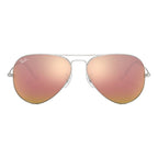 Ray-Ban Aviator Flash Silver Copper Sunglasses RB3025
