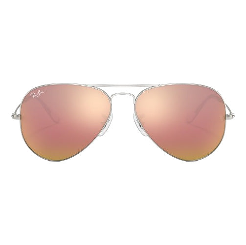 Ray-Ban Aviator Flash Silver Copper Sunglasses RB3025