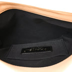Calfskin Quilted Pearl Small Hobo Bag Beige