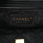 Shiny Calfskin Quilted Small Chanel 22 Black