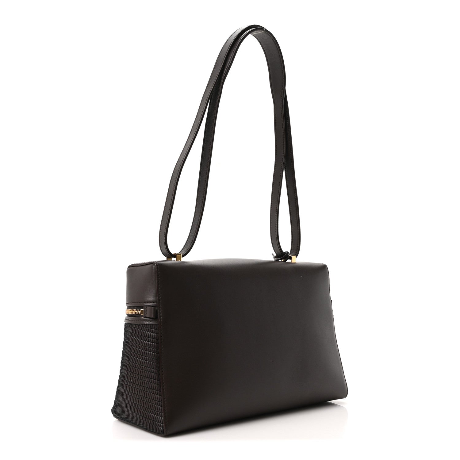 Ox Calfskin Woven Extra Bag L27  Colour Pecora Nera
