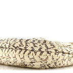 Snakeskin Small Matelasse Coffer Hobo Beige