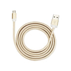 Reiko 3.3Ft Nylon Braided Micro Usb Charging & Sync Data Cable For Android Phones In Gold