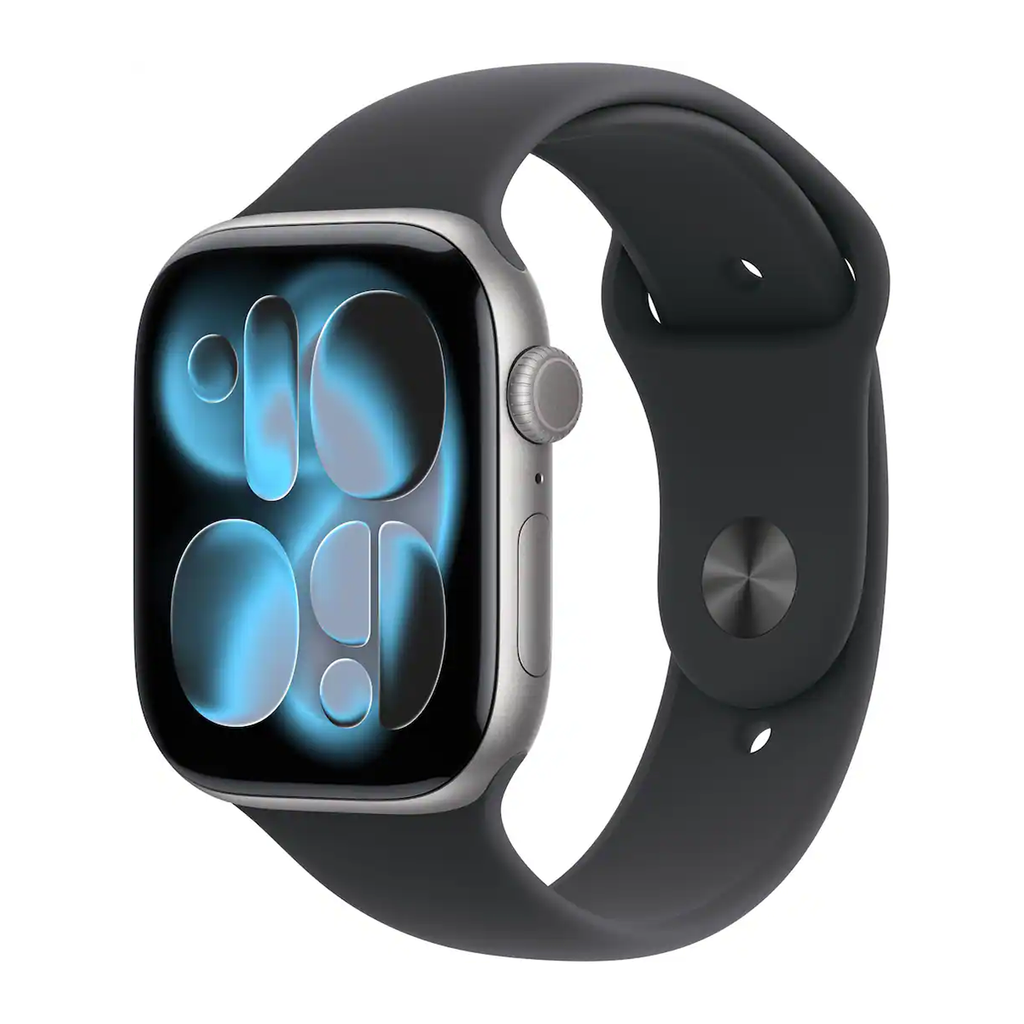 Apple Watch Series 11 46mm GPS Cell Space Gray Case w Black Sport Band MFCA4LW/A